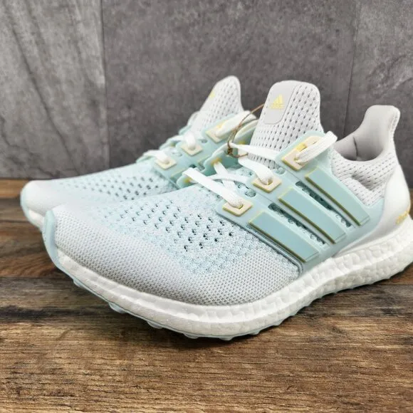 Adidas Ultraboost 1.0 Size 7.5 Womens White MInt Blue Casual Shoes IH7312
