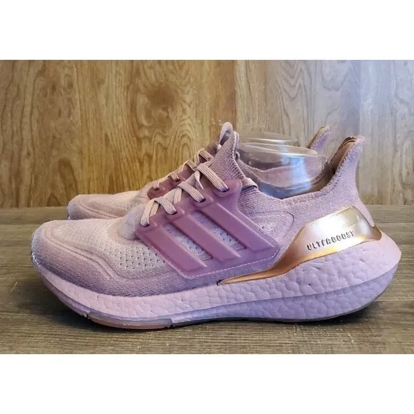 Adidas UltraBoost 21 Running Shoes Womens Size 8 Purple