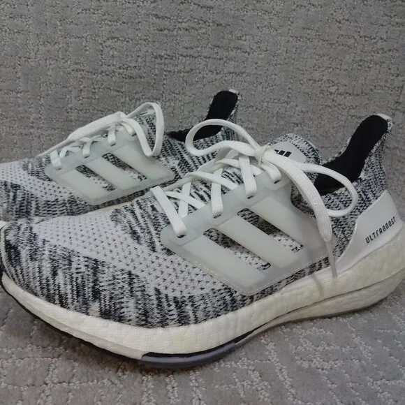 Adidas Ultraboost 21 Women's Size 10 US Oreo White Athletic Running Shoes GV7712