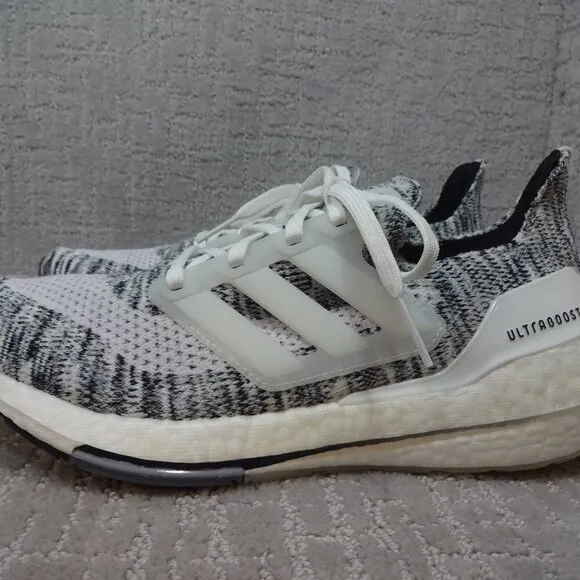 Adidas Ultraboost 21 Women's Size 10 US Oreo White Athletic Running Shoes GV7712