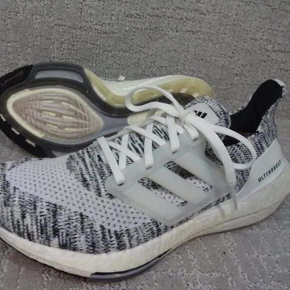 Adidas Ultraboost 21 Women's Size 10 US Oreo White Athletic Running Shoes GV7712