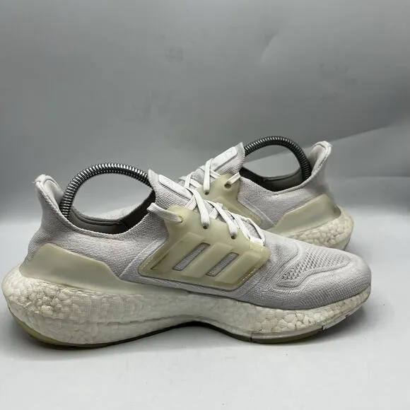 Adidas Ultraboost 22 Mens Size 7.5 Triple White Running Sneakers Shoes GX5459