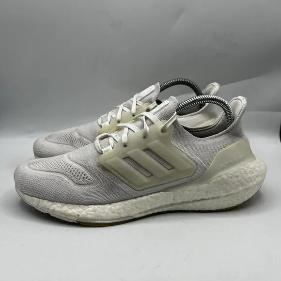 Adidas Ultraboost 22 Mens Size 7.5 Triple White Running Sneakers Shoes GX5459
