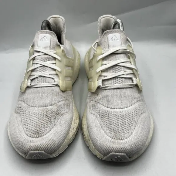 Adidas Ultraboost 22 Mens Size 7.5 Triple White Running Sneakers Shoes GX5459