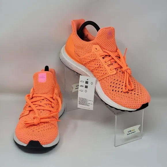 Adidas UltraBoost Clima DNA Orange White Running Shoes Mens Size 8 S42542 New