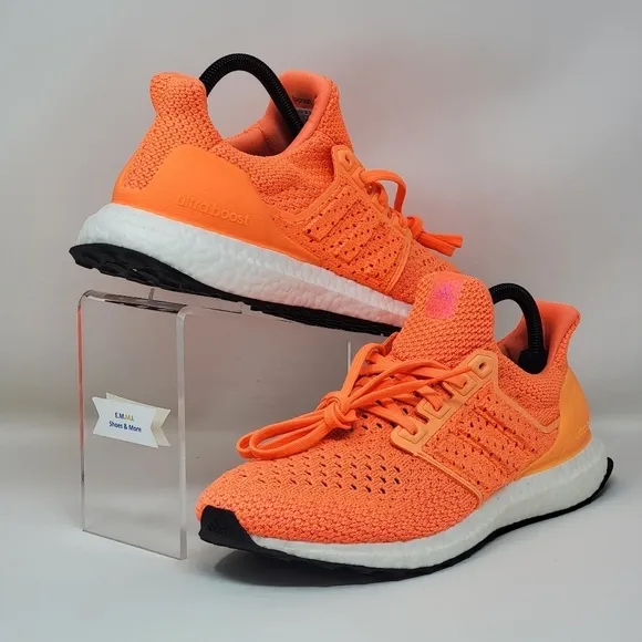 Adidas UltraBoost Clima DNA Orange White Running Shoes Mens Size 8 S42542 New