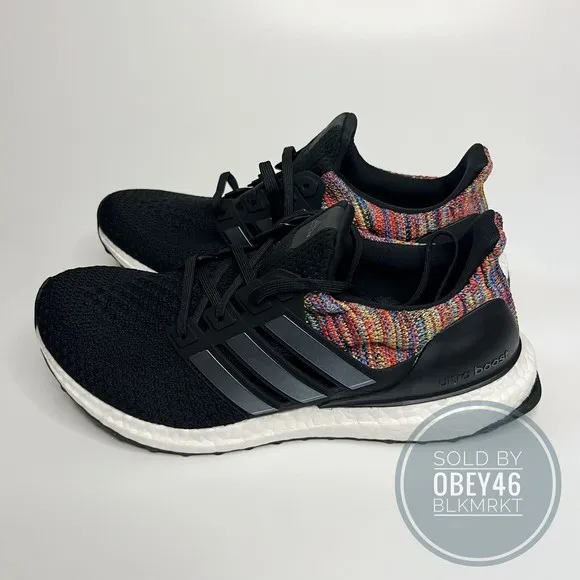 Adidas Ultraboost DNA Core Black Metallic Running Shoes  FZ3807 Size 8.5