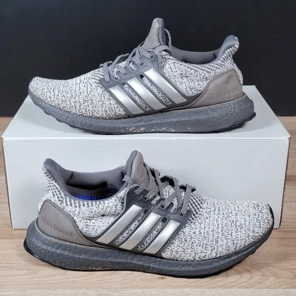 adidas Ultraboost DNA Shoes Mens Size 8.5 Gray Silver Running Athletic FW4898