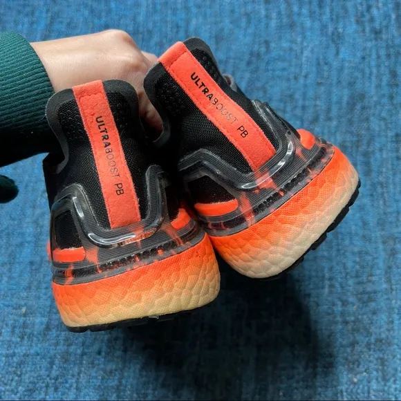 Adidas Ultraboost PB Running Shoes in Core Black Orange