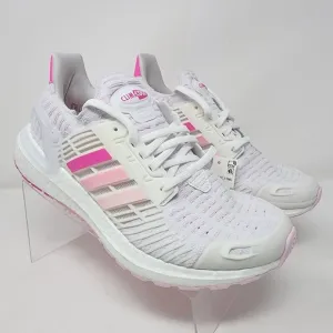 Adidas Ultraboost Running Shoes Mens 7 White Pink CC1 ClimaCool 3 Stripes Knit