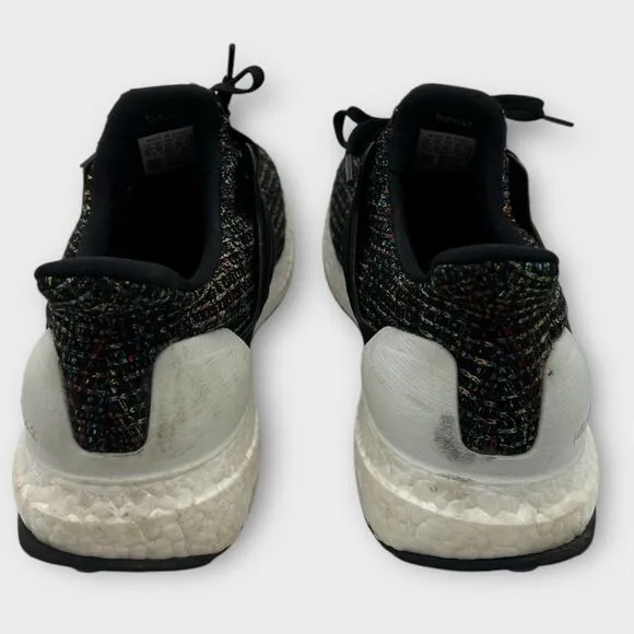 Adidas Ultraboost Athletic Running Shoes Black Multi Color F35232 Men Size 10.5