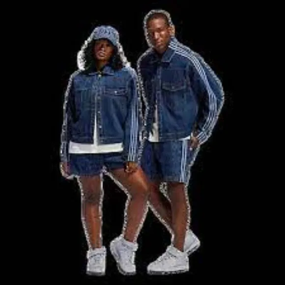 adidas x IVY PARK Unisex Monogram Denim Short H61702