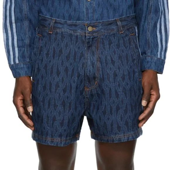 adidas x IVY PARK Unisex Monogram Denim Short H61702