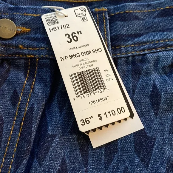 adidas x IVY PARK Unisex Monogram Denim Short H61702