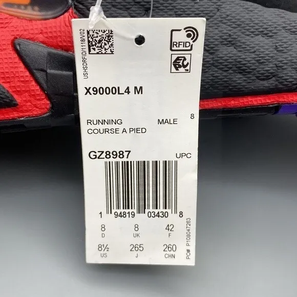 Adidas X9000L4 M 'Chinese New Year' Men’s Running Shoes   -   Size: 8.5
