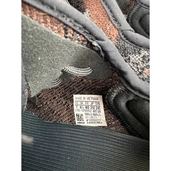 Adidas Yeezy Boost 350 V2 MX Rock Men's Sneakers 7 Black Athletic Shoes GW3774
