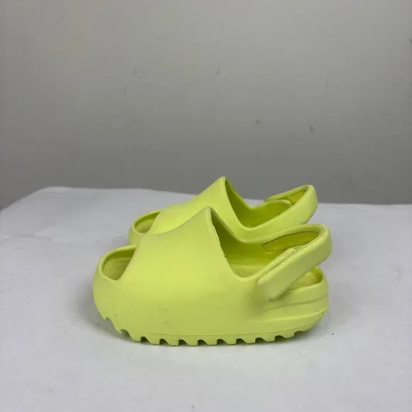 Adidas Yeezy Glow Green Clogs Slingback Sandals Kid's 7K