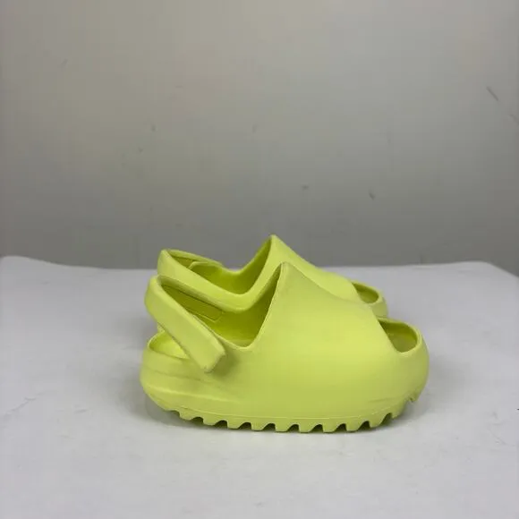 Adidas Yeezy Glow Green Clogs Slingback Sandals Kid's 7K