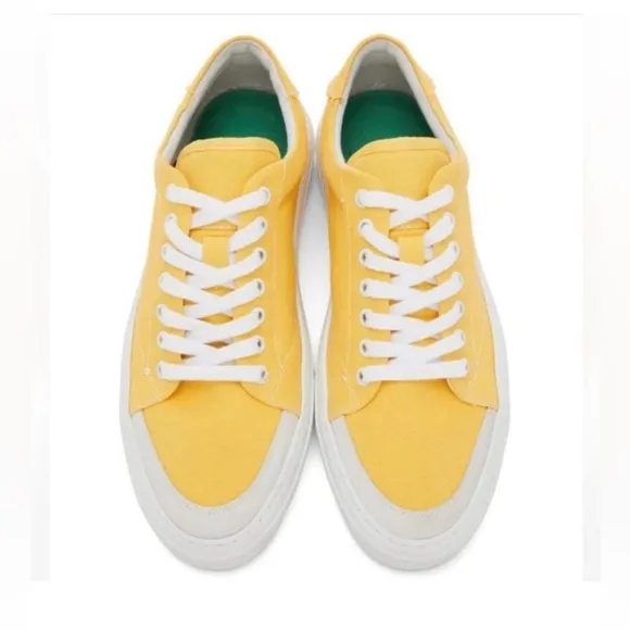 Adidas Yellow Sneakers Unisex with White Laces