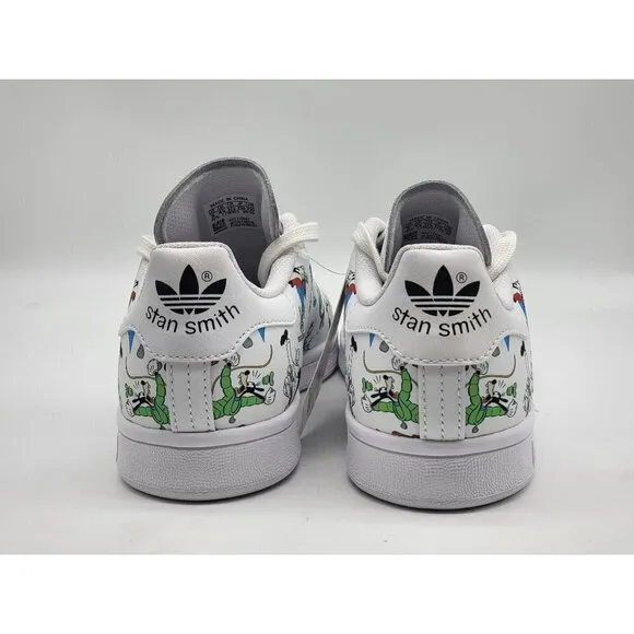 Adidas Youth Stan Smith Goofy White Black Shoes Size 5