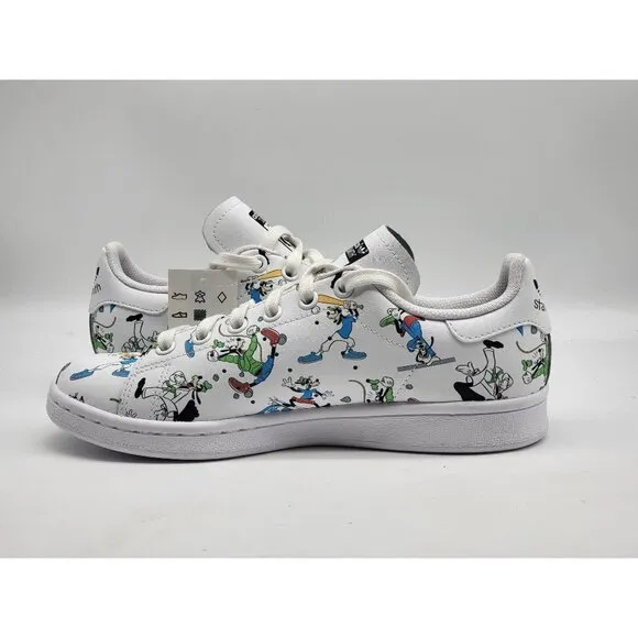 Adidas Youth Stan Smith Goofy White Black Shoes Size 5