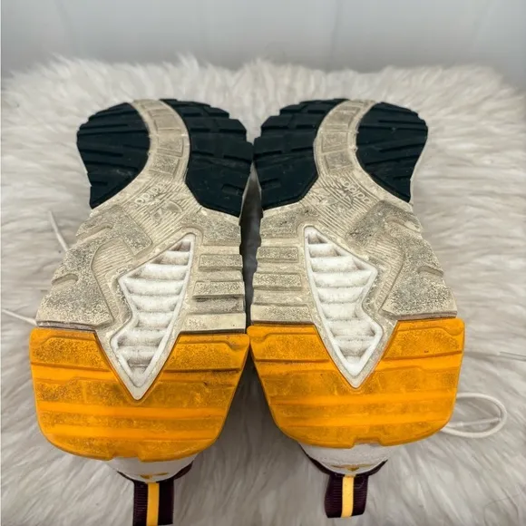 Adidas ZX 1K Boost Women’s Running Shoes Size 8 White and Yellow Laced Up