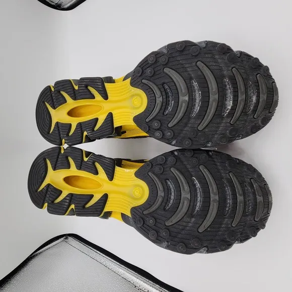 Adidas ZX 8000 PB Running Shoes Mens 12 Dark Gray Yellow Bounce Sole Sneakers
