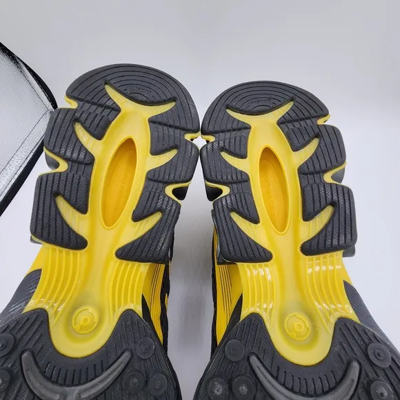 Adidas ZX 8000 PB Running Shoes Mens 12 Dark Gray Yellow Bounce Sole Sneakers