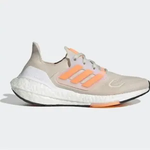 Adidas Womens Ultraboost 22  White Running Shoes 10 Medium (B,M) GX6666 Orange