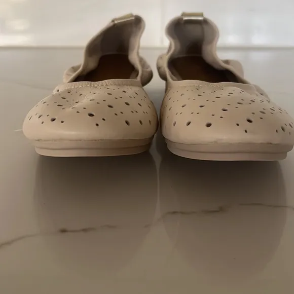 Aerosoles Leather Ballet Flats Wooster Ivory