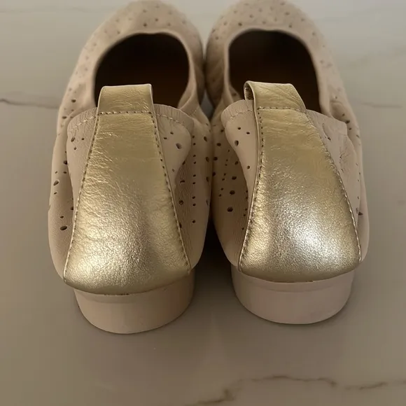 Aerosoles Leather Ballet Flats Wooster Ivory