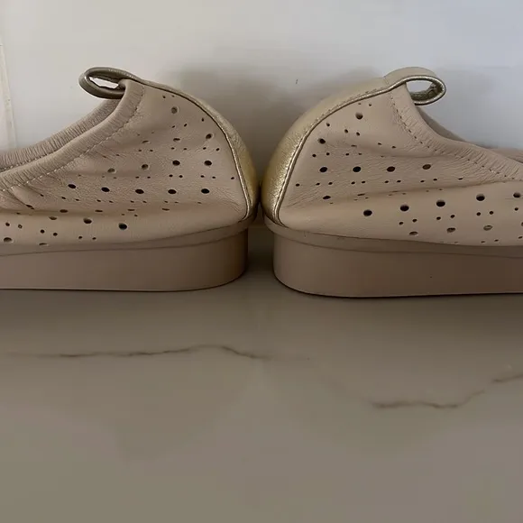 Aerosoles Leather Ballet Flats Wooster Ivory