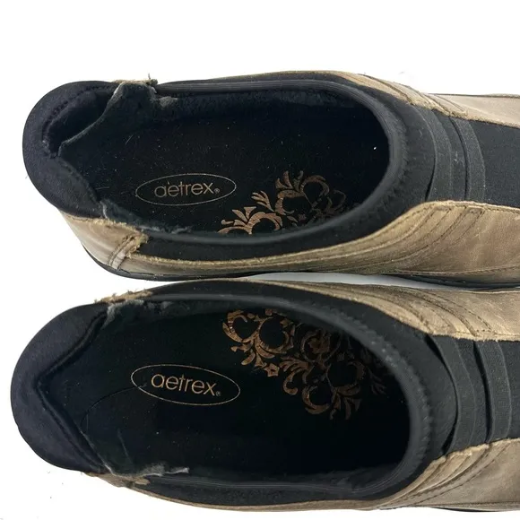 Aetrex Kimber Shoes 41 Brown Suede Nubuck Leather Slip On Comfort Shoes Womens