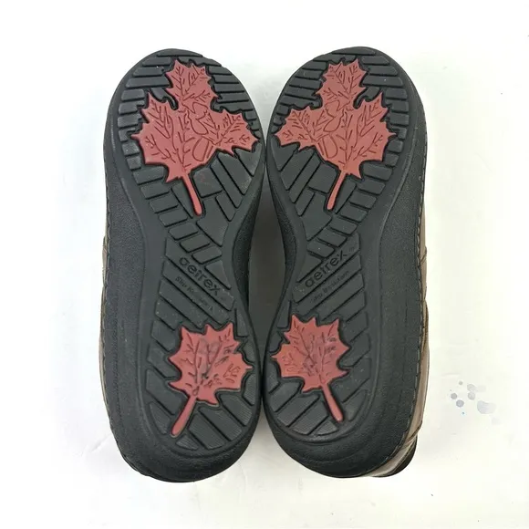 Aetrex Kimber Shoes 41 Brown Suede Nubuck Leather Slip On Comfort Shoes Womens