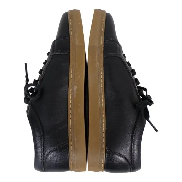 Ahimsa Black Vegan Leather Sneakers Men Sz 9 Women Sz 12 New/Near New  #897