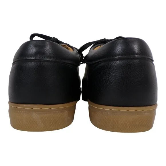 Ahimsa Black Vegan Leather Sneakers Men Sz 9 Women Sz 12 New/Near New  #897