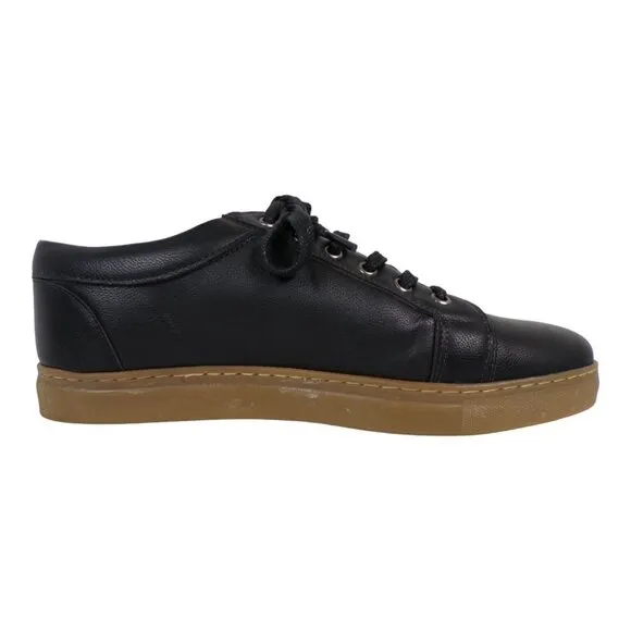 Ahimsa Black Vegan Leather Sneakers Men Sz 9 Women Sz 12 New/Near New  #897