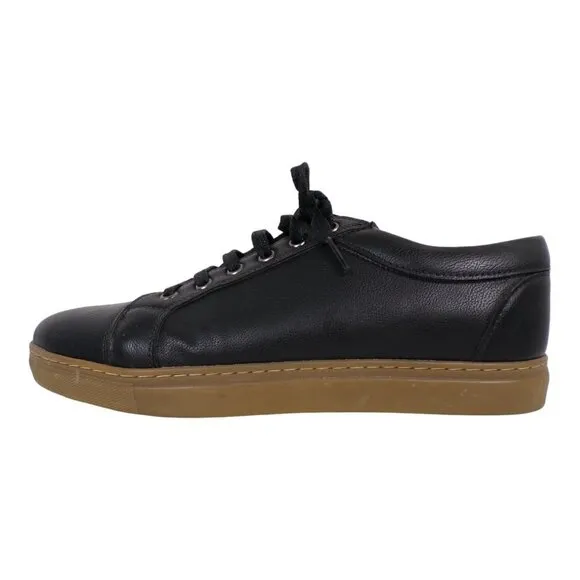 Ahimsa Black Vegan Leather Sneakers Men Sz 9 Women Sz 12 New/Near New  #897