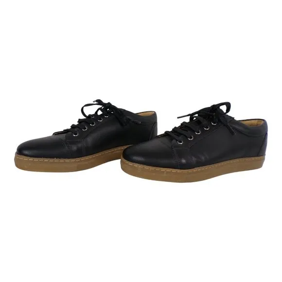 Ahimsa Black Vegan Leather Sneakers Men Sz 9 Women Sz 12 New/Near New  #897