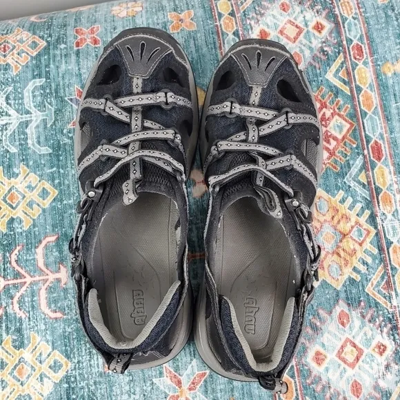 Ahnu Black Gray Sandal Men Shoe