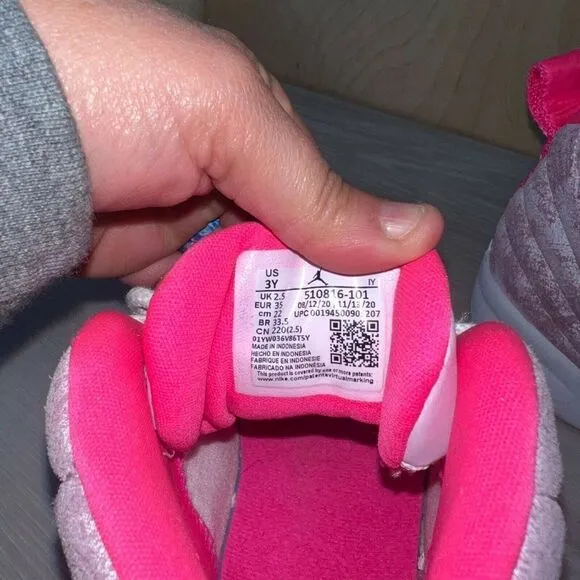 Air Jordan 12 Retro PS 'Arctic Pink' Pink/White 510816-101 Youth 3