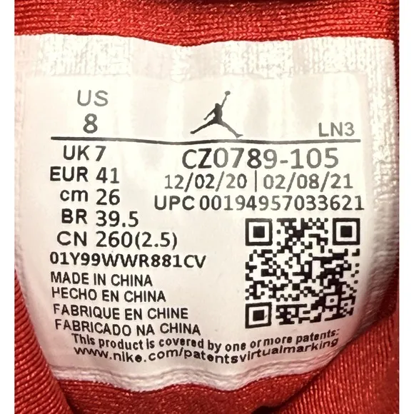 Air Jordan 7 Retro CA0789-105 Sneakers Sz M8/W9.5 Shoes