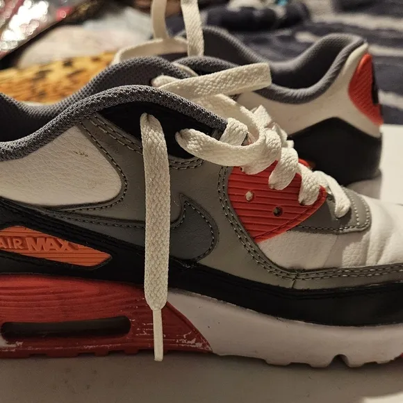 Air Max 90 Leat (GS)white medium grey infrared cool grey sneakers