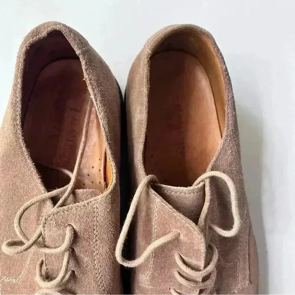 Alan Payne Buck Suede Lace Up Oxfords Dress Shoes Mens 10 Lace Up Brazil Made