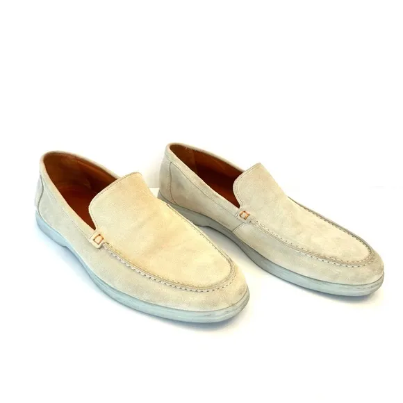 Alan Payne Rio Suede slip on leader shoes in Sand, size 11 1/2