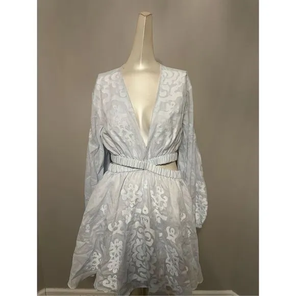 A.L.C. Irene cutout embroidered ramie mini dress
