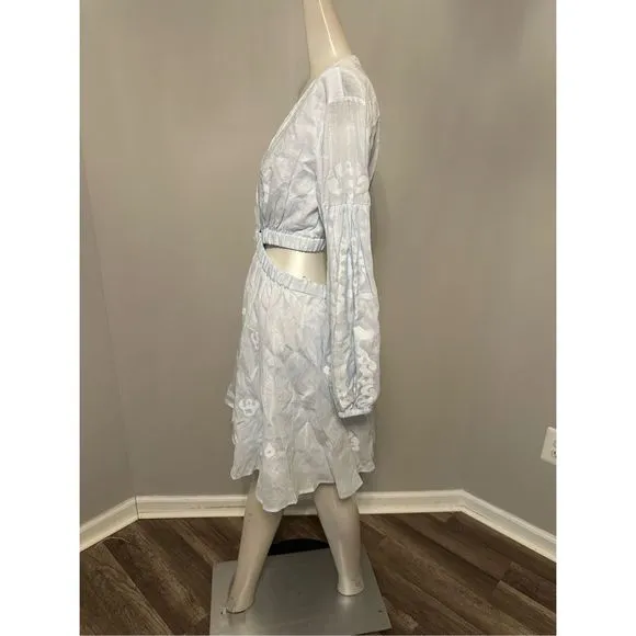 A.L.C. Irene cutout embroidered ramie mini dress