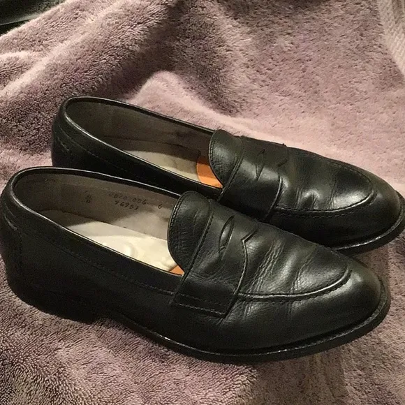Alden Men's Black Leather Loafers9695F size 7/D  used conditions calfskin