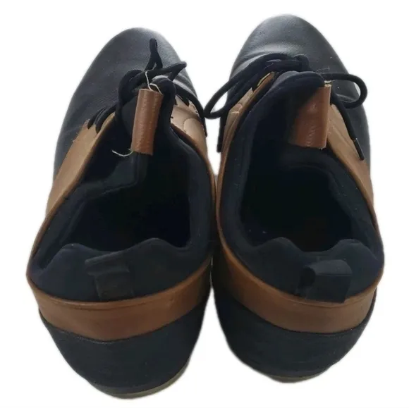 Aldo Lace Up Men's Bluffer Shoes Black Brown Size 9.5 Water Resistant