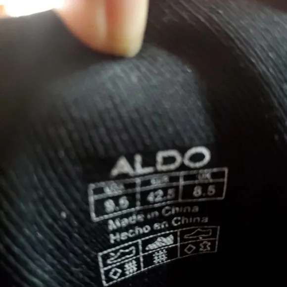 Aldo Lace Up Men's Bluffer Shoes Black Brown Size 9.5 Water Resistant